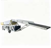 Convoyeur à bande télescopique mobile hydraulique avec plateforme de travail pour opérateur, pour le chargement et le déchargement de conteneurs