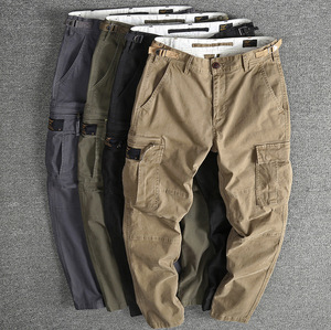 <span class=keywords><strong>Pantalon</strong></span> <span class=keywords><strong>Homme</strong></span> <span class=keywords><strong>Tendance</strong></span> Printemps Automne Décontracté Respirant Anti-Salissures Résistant à l'Usure Multi-Poches Lourd - Product Image 1