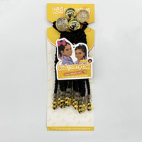 Big Shine 30mm Bunte Glitzerperlen Gold Bling Bling Perlen mit 6-8 Zoll Box Braid Senegal Twist Zöpfen Haaraccessoires für Mädchen