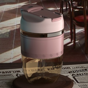 Dual Drink PPSU Water Bottle 401-500ml Lightweight Portable Straw Cup For Coffee Soy Milk Travel - Product Image 1