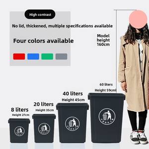 <strong>Large</strong> Commercial <strong>Kitchen</strong> Trash <strong>Bin</strong> Open Top Square Outdoor Without Lid Plastic Special Restaurants <strong>Large</strong> Capacity - Product Image 3