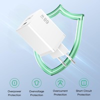 Chargeur mural USB-C à port unique 68W de haute qualité OEM ODM avec prise EU/UK pour charge rapide PD