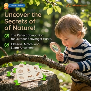 Kit d'exploration <span class=keywords><strong>de</strong></span> la nature en bois Loupe Gravures Caméra Flipbook <span class=keywords><strong>Guide</strong></span> <span class=keywords><strong>de</strong></span> <span class=keywords><strong>terrain</strong></span> STEM Jouets Montessori d'extérieur pour enfants - Product Image 2