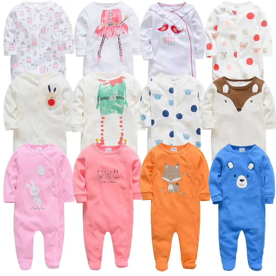 Fall 2020 Newborn Clothes Cartoon Baby's Romper Long Sleeve Casual Baby Jumpsuit