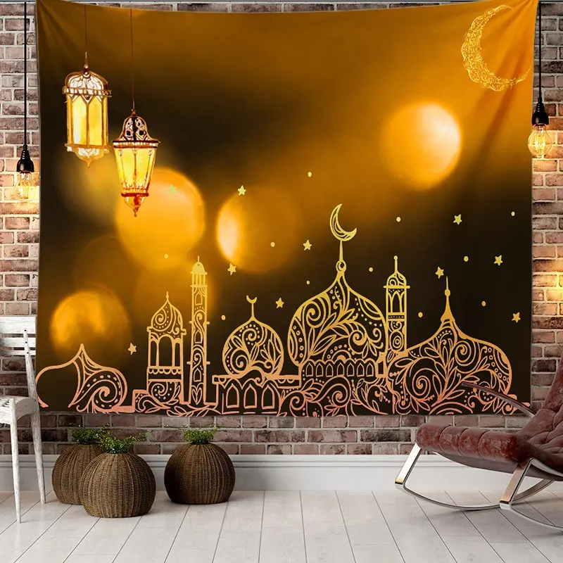 5 * 3ft Eid Mubarak Decoraties Ramadan Achtergrond Benodigdheden Muur Opknoping Banner Decor Voor Feestdecoraties Benodigdheden