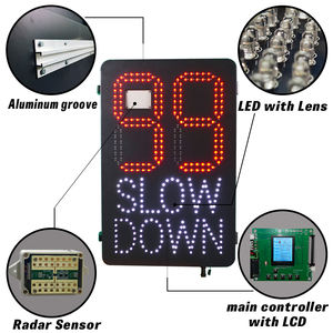 Sensor de Velocidad por Radar Doppler Inteligente con Pantalla LED de 18 Pulgadas, Marca DONAR, para Seguridad Vial - Product Image 6