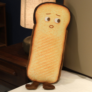 Long Strip Simulation Bread Plushie Large Size Toast Emotion Plush <strong>Pillow</strong> Small Moq Emotion Plush <strong>Pillow</strong> for Students - Product Image 4