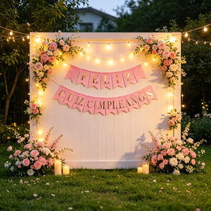 Fascia di Buon Compleanno in Plastica Rosa con Lettere Dorate, Riutilizzabile, Elegante Decorazione per Feste, Uso Interno, Confezione da 12 Pezzi - Product Image 3