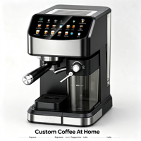 Cafetera Espresso de 20 Bares con Tanque de Leche Desmontable, Función de Preparación en Frío, Latte y Cappuccino con un Solo Toque, para Hogar y Oficina, OEM