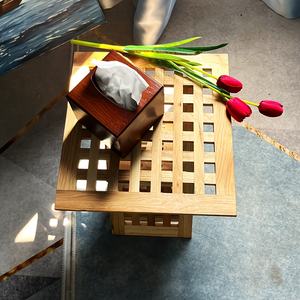Vintage Solid Wood <strong>Coffee</strong> <strong>Table</strong> Requires No Installation Foldable Portable Saves Space for Living Room Small Square Patio Use - Product Image 6
