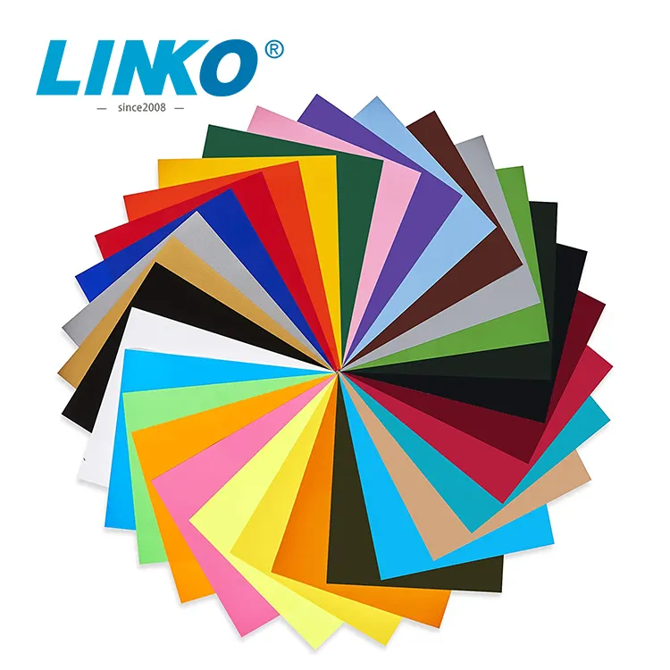 LINKO عالية فليكس سهلة الاعشاب الحرارة نقل الفينيل pu طبقة الكلوريد متعدد الفينيل ل الليزر التقويس الحرارة نقل تي شيرت الطباعة