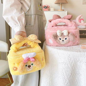 Bolsa de Cosméticos de Peluche con Diseño de Perro Chef, Organizador de Maquillaje Portátil, Bolsa de Aseo de Viaje Suave con Asa para Mujer, Estuche de Almacenamiento - Product Image 3