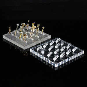 Quảng trường Acrylic trang sức hiển thị Nhẫn đứng chủ rõ ràng Vòng khay hiển thị - Product Image 1