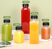 Botellas de Plástico Cuadradas Desechables de 60 ml (32 oz) para Bebidas, con Logotipo Personalizado, para Deportes al Aire Libre, con Tapa a Prueba de Manipulación, para Jugos y Bebidas