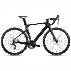 Vélo de route en fibre de carbone 700C 22 vitesses, freins à disque hydrauliques, roues aérodynamiques de course, suspension pour usage urbain adulte, cadre en fibre de carbone léger - Product Image 1