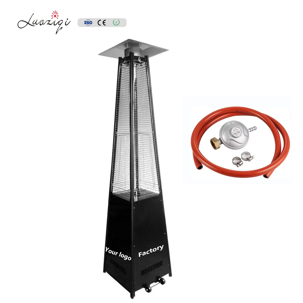 china machinery garden square glass stainless steel tower uk gas patio heater with pulse ignition pyramid commercial gas heater