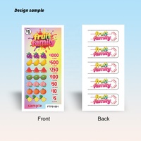 Design gratuit, style américain, cartes de bingo écologiques à onglet à tirer, facile à décoller, prix instantané à gagner