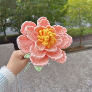 Fatto a mano uncinetto sovradimensionato peonia Bouquet simulazione filati <span class=keywords><strong>di</strong></span> <span class=keywords><strong>fiori</strong></span> tessitura per dare regali ad amici e madri <span class=keywords><strong>fiori</strong></span> - Product Image 3
