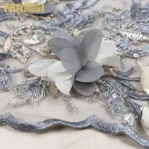 Wholes prix dentelle matériel africalesan sequinfabric français tulle pour robe de soirée de mariage