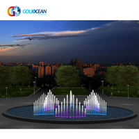 Fuente de Agua Musical Colorida para Piscina de Diseño Libre, Diámetro de 15 m