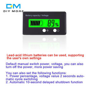 Brandneuer 8-120V LCD Säure-Blei-Lithium-Batterie-Kapazitätsanzeiger Voltmeter Spannungsprüfer GY-6S - Product Image 2