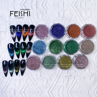 Vente chaude Laser Cat Eye Magnétique Miroir Poudre Holographique Chrome Caméléon Cosmétique Pigment pour Nail Art