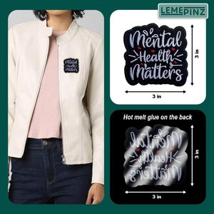 Patch Mental Health Matters 3, broderie à repasser pour sacs, vêtements, chapeaux, jeans - Product Image 4
