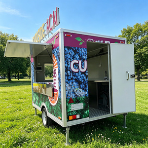 Mobile Restaurant Concession Food Trailer Coffee Truck Ice Cream Cart Hot <b>Dog</b> Vending Business Cart - Product Image 1