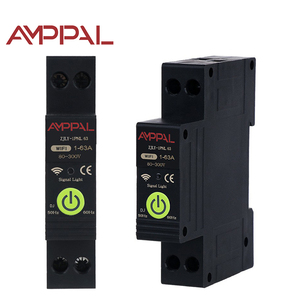 Disjoncteur intelligent AMPPAL à réenclenchement automatique, large plage de tension 80-300V, contrôle vocal Tuya WiFi, 63A MCB 1P, rail 6kA - Product Image 2