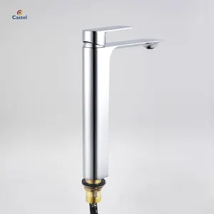 Luxury Unique Single Handle Hole Deck Mounted Vessel Sink Bathroom Brass Waterfall Hotel Basin Faucets