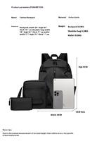 Waterproof 15.6 Inch Laptop Backpack Men Business Travel Backpack Large Capacity Multi-functional Bag with USB Charging Port