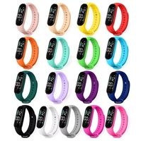 Jam Tangan Digital Tahan Air dengan Layar Sentuh LED, Tali Karet Oval Mewah untuk Pria dan Anak-anak.
