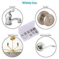 Kit d'assortiment de 200 vis sans tête Allen en acier inoxydable métrique DIN, tête bombée, extrémité concave, plaqué argent, norme CLASSE 4