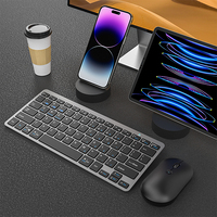 Combo de Teclado y Ratón Inalámbrico Mini de 78 Teclas, Recargable, Bluetooth, para Laptop, Tablet y PC, Venta de Fábrica Personalizada