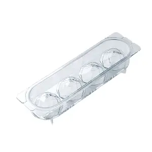 CY RTS Transparent 4 Grids Food Grade Reusable Large Whiskey Cream Cube Ice Cube Tray Making Ice Ball Maker