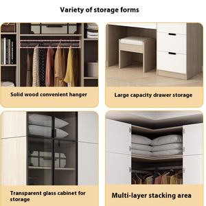Armoire <span class=keywords><strong>d</strong></span>'angle en forme de L personnalisée pour meubles de maison pour petits appartements et chambres à coucher - Product Image 4