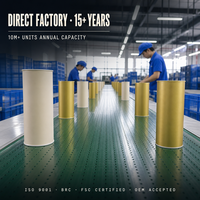 Emballage en tube de papier rigide sur mesure, boîte cylindrique en carton de luxe pour flacon de parfum, cosmétique, sérum, huile essentielle