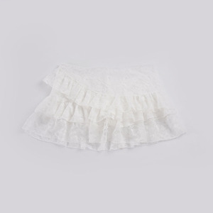 Mini-jupe asymétrique à volants multicouches en dentelle, taille basse, avec doublure, purement sexy, idéale pour les soirées, qui flattera votre silhouette. - Product Image 6