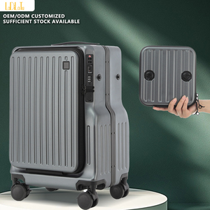 <span class=keywords><strong>Valise</strong></span> de luxe <span class=keywords><strong>à</strong></span> double ouverture avec <span class=keywords><strong>4</strong></span> <span class=keywords><strong>roues</strong></span>, anti-chute, port USB, cadre en aluminium, multifonction - Product Image 1
