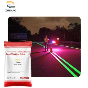 Toptan fiyat karanlıkta kızdırma asfalt yol hattı işaretleme boyası floresan toz kaplama kendinden ışıklı yol işaretleme boyası işaretleme boyası