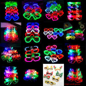 Nouveauté 2026 Lunettes LED à lumière froide carrées à obturateur en forme de cœur, clignotantes <span class=keywords><strong>pour</strong></span> le Nouvel An, unisexe, 14 ans et plus, jouets lumineux en plastique, vente en gros - Product Image 1
