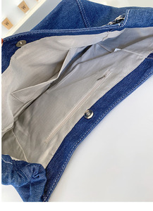 Bolsa de Compras de Mezclilla Lavable Informal para Mujer, Bolso de Mano, Bolsas de Mano Recicladas - Product Image 4