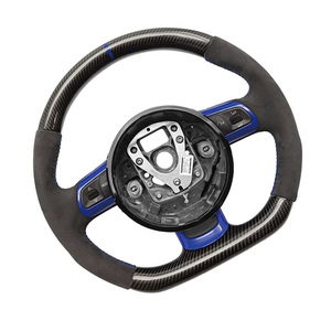 Volante de Fibra de Carbono para Audi R8 SQ5 Q3 RS3 RS4 RS5 RS6 TT TTS TT <span class=keywords><strong>MK2</strong></span> S3 <span class=keywords><strong>S4</strong></span> S5 S6 A3 8P 8V - Product Image 3