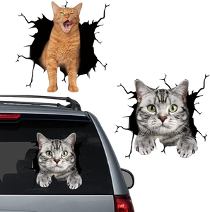 Pegatinas de Gato para Coche, Adhesivos Estáticos Divertidos de Animales para Ventanas, 2 Unidades, Regalos DIY para Decoración de Coche - Product Image 1