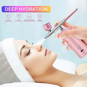 Aerógrafo inalámbrico portátil recargable con compresor, pistola de pulverización de acción simple para belleza facial, arte de uñas, tatuajes, manualidades, pintura de pasteles - Product Image 5