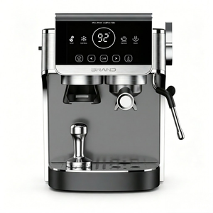 Machine à café expresso semi-automatique certifiée, à vente rapide, avec moulin à café réglable, mousseur à lait vapeur et fonction Cold Brew - Product Image 1