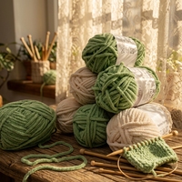 Fournisseurs de fil de Chine : Fil brillant Lurex, velours rond, chenille, polyester, pailleté pour couverture de bébé, crochet et tricot à la main