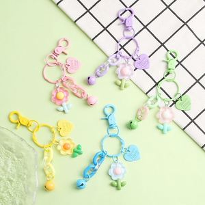 DIY Tulip Shaped Keychains Candy Color Korean New Cartoon Cute Pendant Bag <b>Key</b> <b>Chains</b> Doll <b>Key</b> Pendant Car <b>Key</b> Accessories - Product Image 5