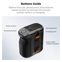 Impugnatura Magnetica Wireless K&F Concept per Fotografia di Strada, Compatibile con DJI Action 4/5 Pro/6, Insta360, GoPro