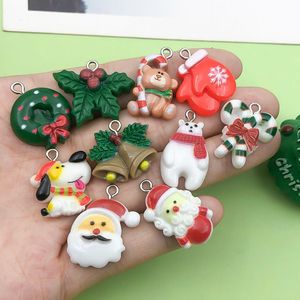 Colorful Resin Christmas Pendants 24 Styles Cartoon Themed For DIY Jewelry Accessories Unisex Gift Charms - Product Image 2